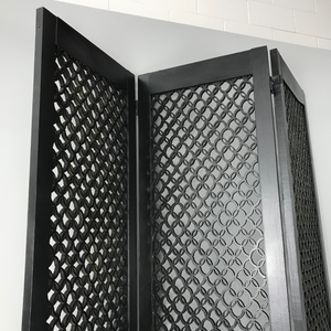Black Wooden 3 Panel Room Divider (FREE SHIPPING)