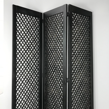 Load image into Gallery viewer, Black Wooden 3 Panel Room Divider (FREE SHIPPING)