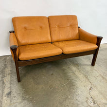 Load image into Gallery viewer, Danish Leather &amp; Rosewood Loveseat Designed by Arne Vodder for Cado (FREE SHIPPING)