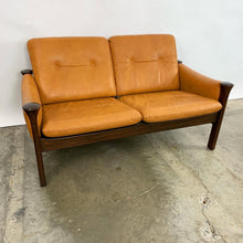 Load image into Gallery viewer, Danish Leather & Rosewood Loveseat Designed by Arne Vodder for Cado (FREE SHIPPING)