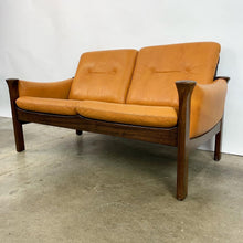 Load image into Gallery viewer, Danish Leather & Rosewood Loveseat Designed by Arne Vodder for Cado (FREE SHIPPING)