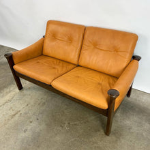 Load image into Gallery viewer, Danish Leather & Rosewood Loveseat Designed by Arne Vodder for Cado (FREE SHIPPING)
