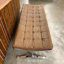 Load image into Gallery viewer, Large Leather &amp; Chrome Daybead/Bench Designed by Nicos Zographos (FREE SHIPPING)