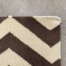 Load image into Gallery viewer, Large Woven Zig Zag Area Rug 98” X 130” (FREE SHIPPING)
