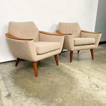 Load image into Gallery viewer, Pair of Wool Norwegian Lounge Chairs by Pi Langlos (FREE SHIPPING)