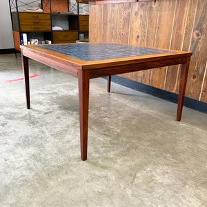 Rosewood & Blue Tile Top Danish Coffee Table (FREE SHIPPING)