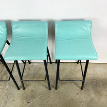 Load image into Gallery viewer, Set of 4 Barstools by Vista of California With Mint Green Upholstery (FREE SHIPPING)