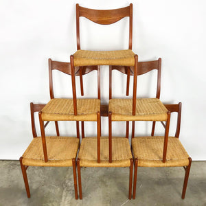 Set of 6 Danish Dining Chairs by Arne Wahl Iversen for Glyngøre Stolfabrik (FREE SHIPPING)