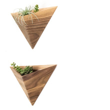 Load image into Gallery viewer, Walnut Wall Mount Geometric Plant Box (FREE SHIPPING)