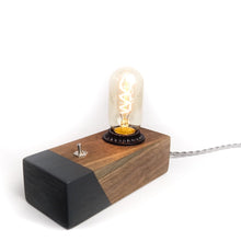 Load image into Gallery viewer, Walnut Desktop Edison Lamp (FREE SHIPPING)