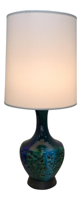 Blue & Green Ceramic Table Lamp (FREE SHIPPING)