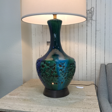 Load image into Gallery viewer, Blue &amp; Green Ceramic Table Lamp (FREE SHIPPING)