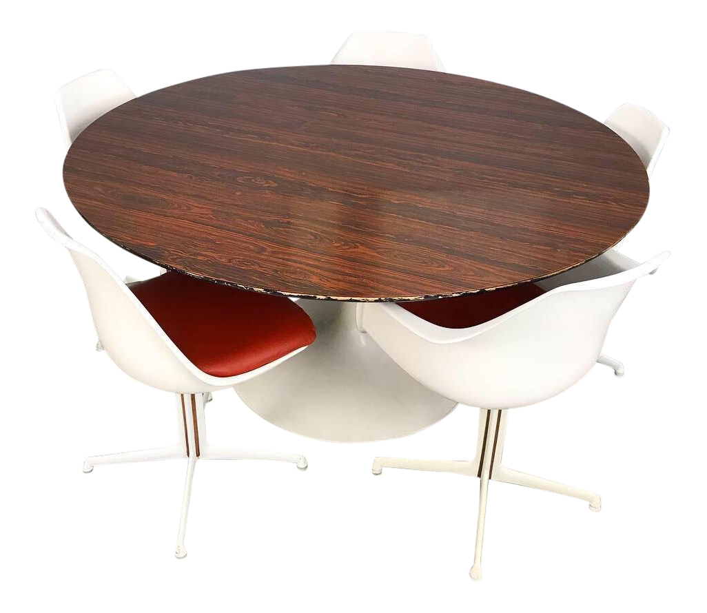 Burke Dining Set With Rosewood Tulip Table FREE SHIPPING