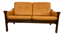 Load image into Gallery viewer, Danish Leather &amp; Rosewood Loveseat Designed by Arne Vodder for Cado (FREE SHIPPING)