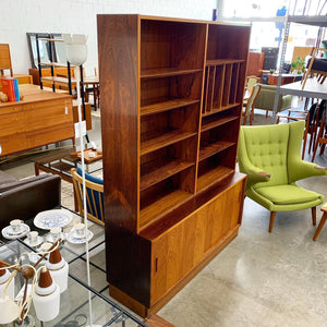 Danish Rosewood Credenza & Bookcase by Poul Hundevad (FREE SHIPPING)