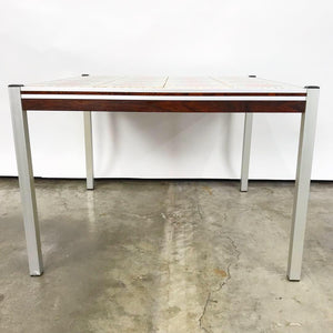 Danish Tile Top, Rosewood, & Chrome Table (FREE SHIPPING)