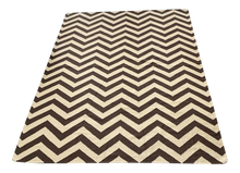 Load image into Gallery viewer, Large Woven Zig Zag Area Rug 98” X 130” (FREE SHIPPING)