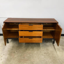 Load image into Gallery viewer, Mid Century Modern Walnut Sideboard With Hutch Top (FREE SHIPPING)