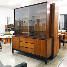 Load image into Gallery viewer, Mid Century Modern Walnut Sideboard With Hutch Top (FREE SHIPPING)