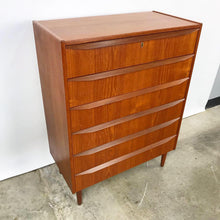 Load image into Gallery viewer, Newly Refinished Danish Tall Boy Dresser (FREE SHIPPING)