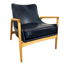 Load image into Gallery viewer, Newly Upholstered Leather Easy Chair by Ib Kofod Larsen (FREE SHIPPING)