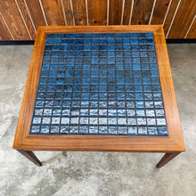 Load image into Gallery viewer, Rosewood &amp; Blue Tile Top Danish Coffee Table (FREE SHIPPING)