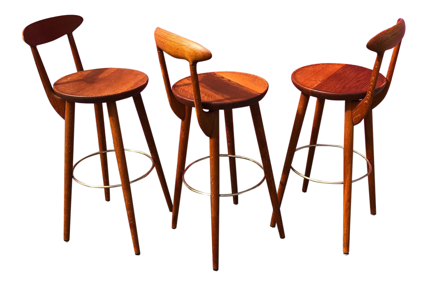 Danish teak bar discount stools