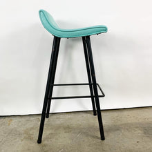 Load image into Gallery viewer, Set of 4 Barstools by Vista of California With Mint Green Upholstery (FREE SHIPPING)
