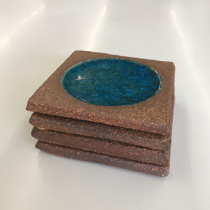 Set of 4 Ceramic Coasters by Brent Bennett (FREE SHIPPING)