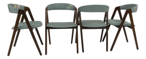 Set of 4 Danish Modern Teak Dining Chairs by Kai Kristiansen (FREE SHIPPING)