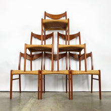 Load image into Gallery viewer, Set of 6 Danish Dining Chairs by Arne Wahl Iversen for Glyngøre Stolfabrik (FREE SHIPPING)