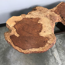 Load image into Gallery viewer, Solid Redwood Burl Top &amp; Wenge Base Coffee Table (FREE SHIPPING)