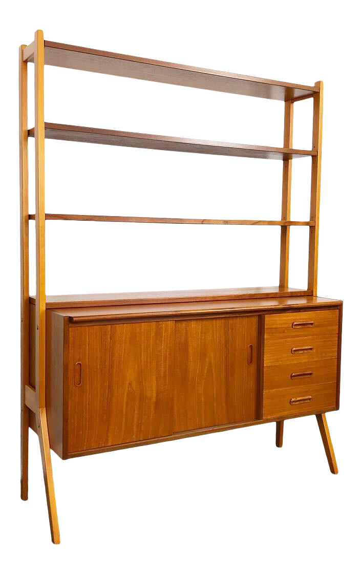 Swedish Modern Teak Secretary Cabinet (FREE SHIPPING)