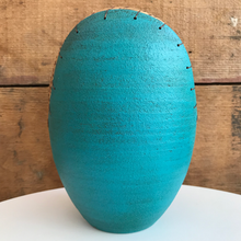 Load image into Gallery viewer, Teal Hand Thrown Ceramic Vase (FREE SHIPPING)